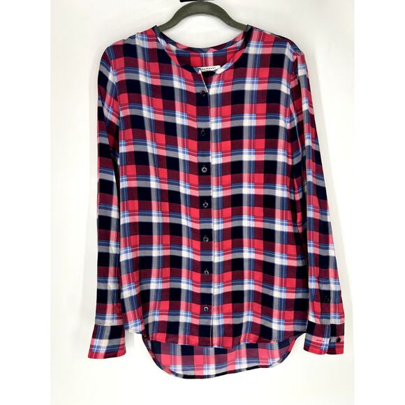 Equipment silk plaid button up blouse xs - Picture 2 of 8